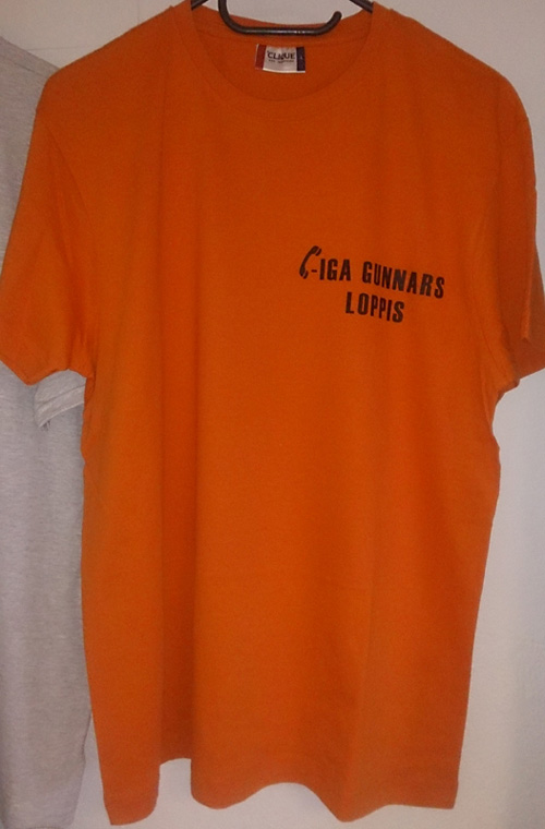 T-shirt med tryck Luriga Gunnars Loppis, tryckt av Andys Service, Dals Långed